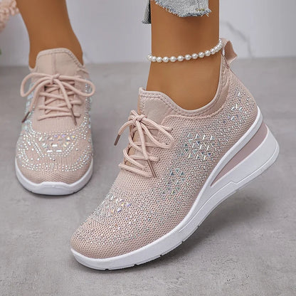 Judith™ | Orthopedische Sleehak Sneakers met Strass 15