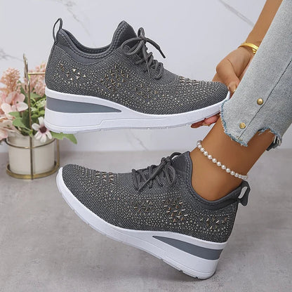 Judith™ | Orthopedische Sleehak Sneakers met Strass 10