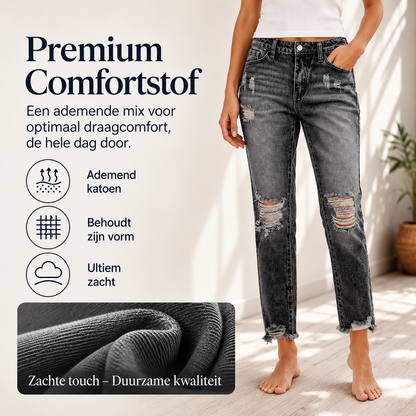 Jade™ | Trendy Gescheurde Spijkerbroek