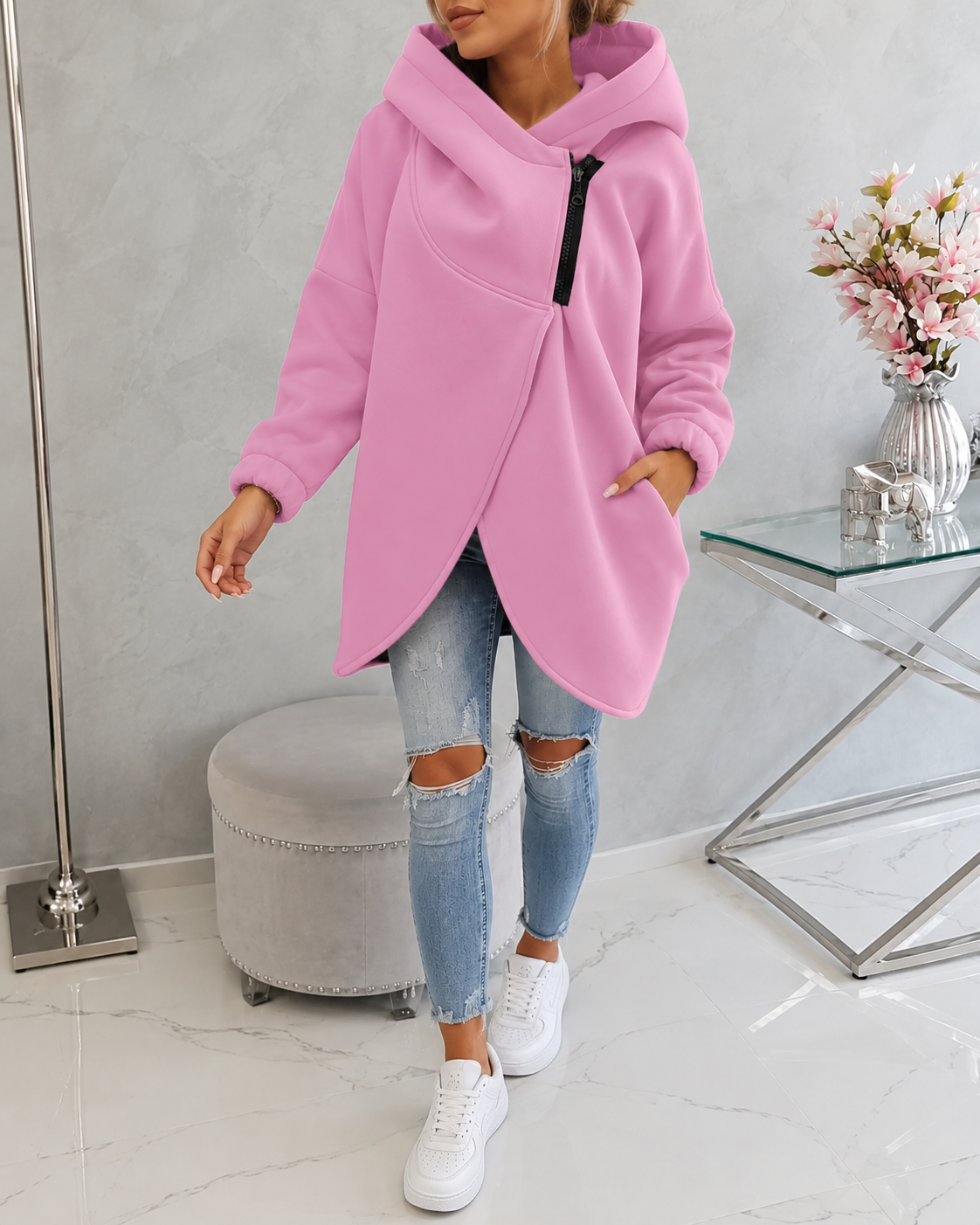 Tina™ | Comfortabel Vest met Capuchon en Rits