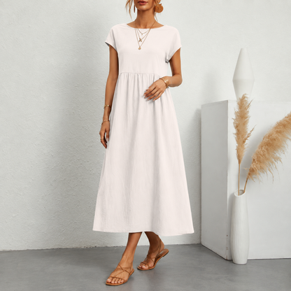 Lucie™ | Buikbedekkende Maxi Jurk Met Zakken
