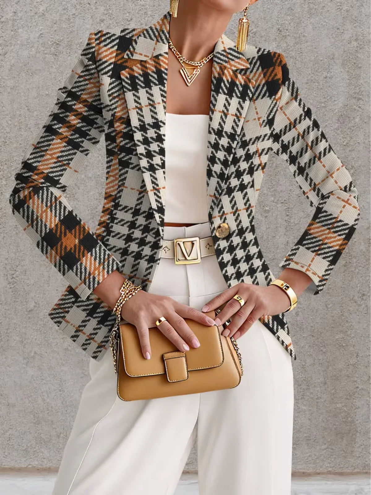 Tessa™ | Elegante Blazer met Abstracte Print