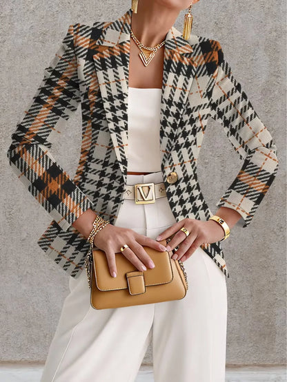 Tessa™ | Elegante Blazer met Abstracte Print