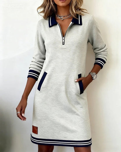 Sylvia™ | Chic Langemouw Katoenen Jurk