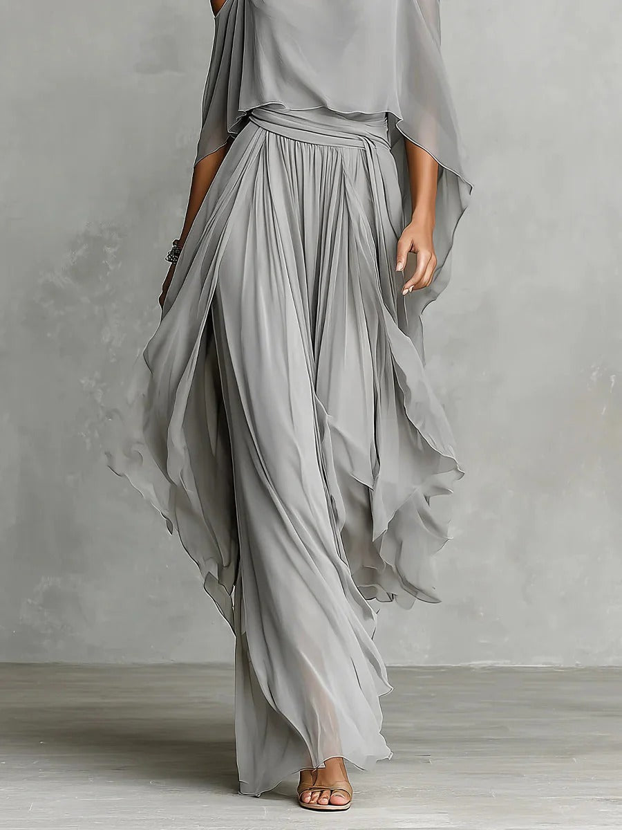 Marloes | Chiffon Set in Grijs
