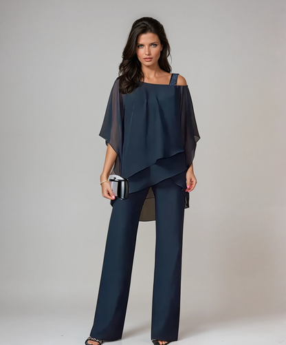 Elize™ | Elegante Tweedelige Set Met Wijde Broek 4