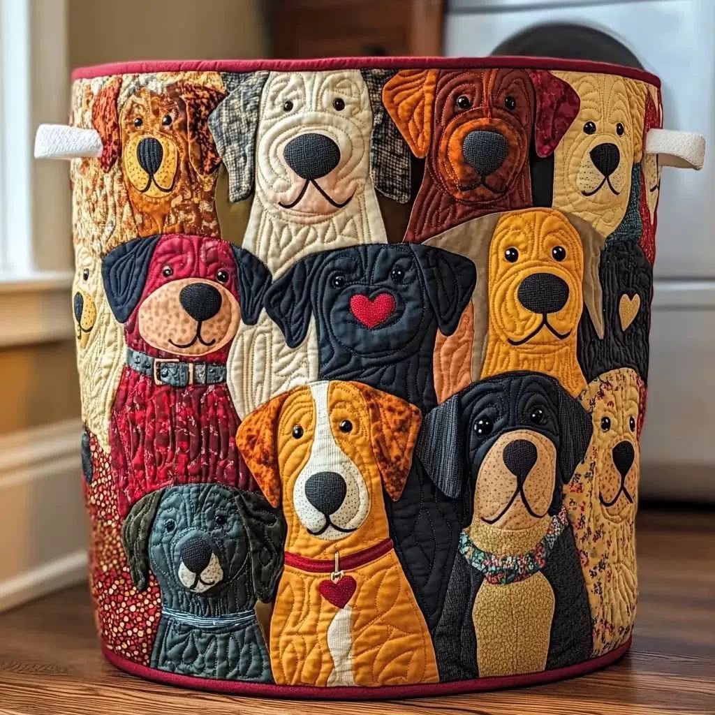 Barney | Patchwork Pup Parade Wasmand