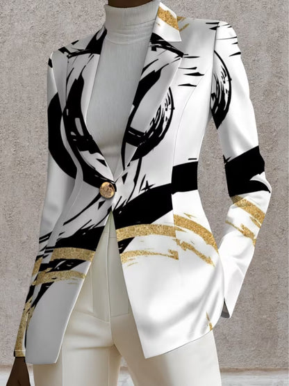 Tessa™ | Elegante Blazer met Abstracte Print