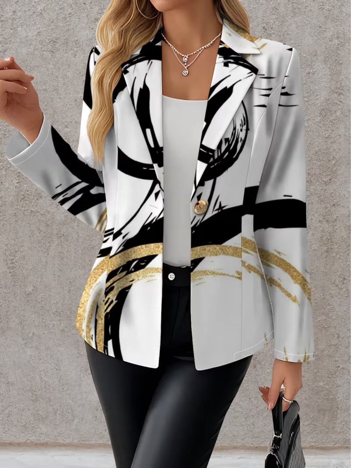 Tessa™ | Elegante Blazer met Abstracte Print
