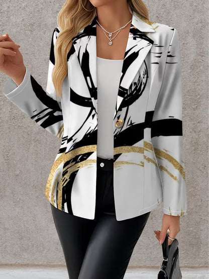 Tessa™ | Elegante Blazer met Abstracte Print