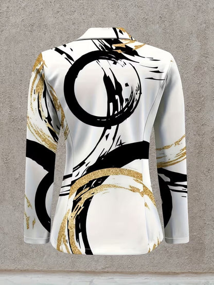 Tessa™ | Elegante Blazer met Abstracte Print