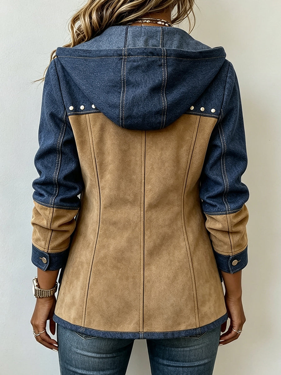 Demi™ | Comfortabele Patchwork Jas met Capuchon
