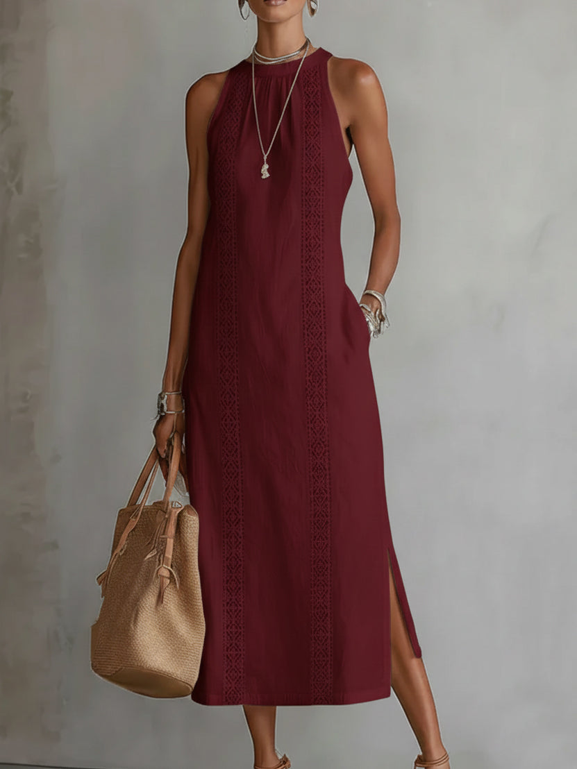 Sanne™ | Elegante Kant Detail Midi Jurk