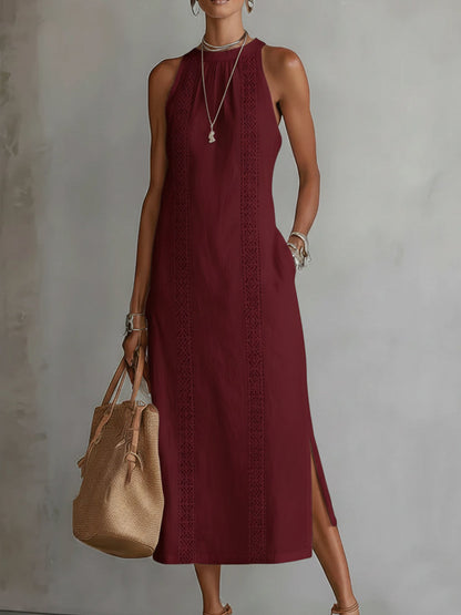 Sanne™ | Elegante Kant Detail Midi Jurk