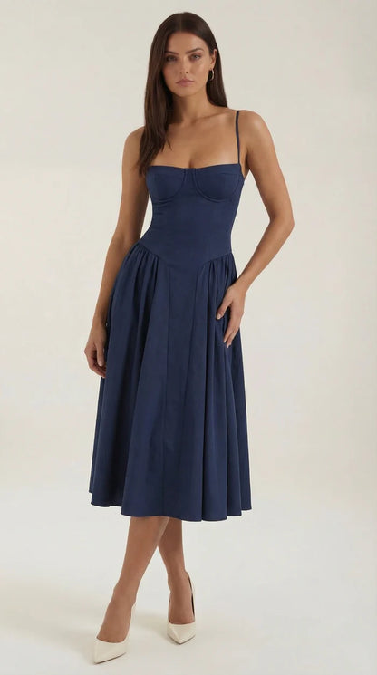 Mila™ | Elegante Midi Jurk Met Bandjes
