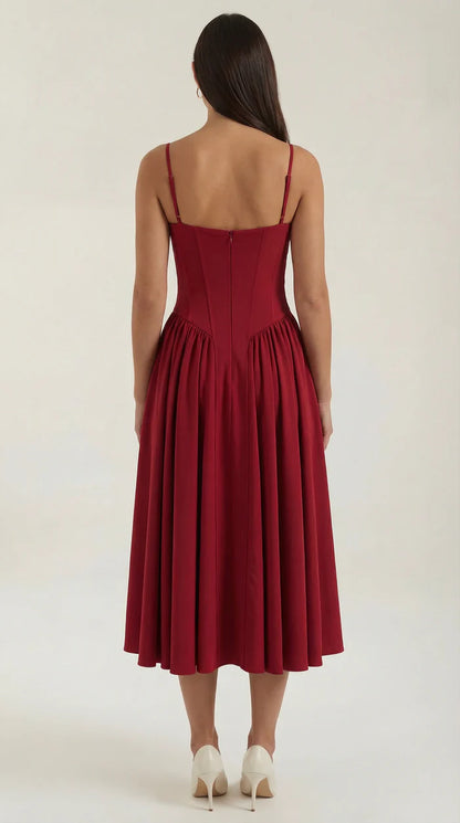Mila™ | Elegante Midi Jurk Met Bandjes