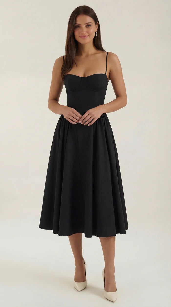 Mila™ | Elegante Midi Jurk Met Bandjes