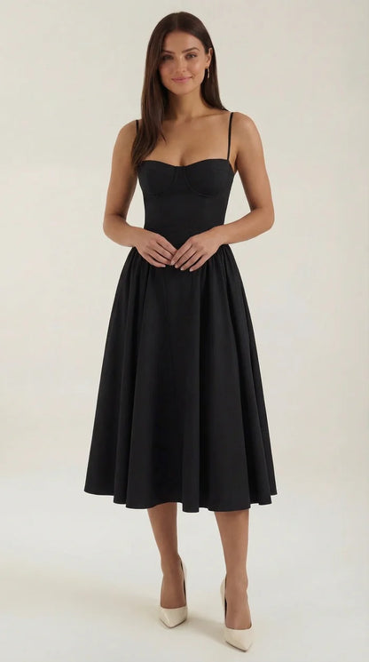 Mila™ | Elegante Midi Jurk Met Bandjes