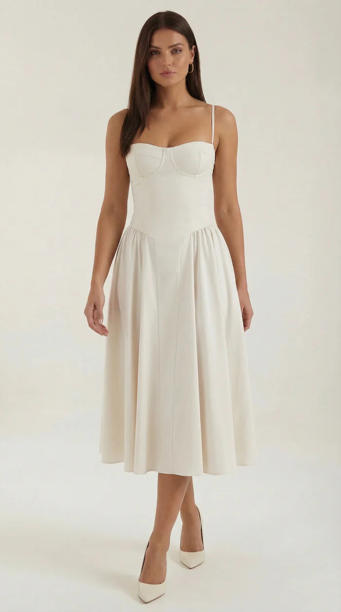 Mila™ | Elegante Midi Jurk Met Bandjes