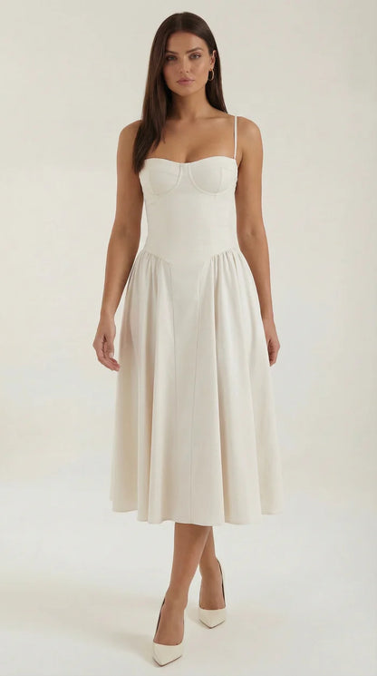 Mila™ | Elegante Midi Jurk Met Bandjes