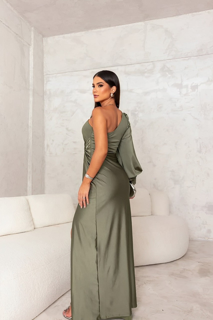 Vina™ | Stijlvolle Gedrapeerde Midi Jurk